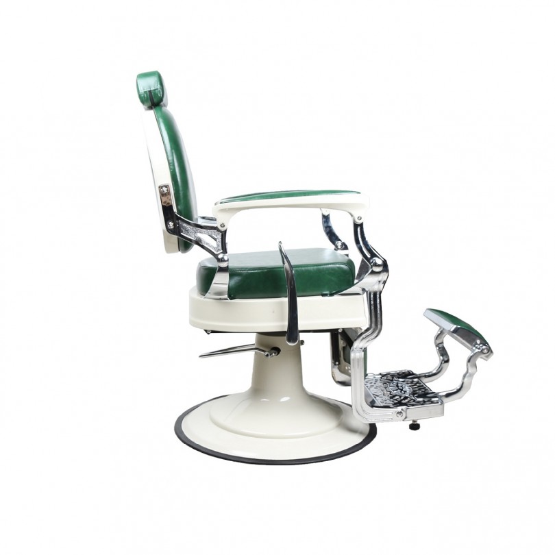 Парикмахерское кресло, арт. Vintage 001 (White), цвет зеленый